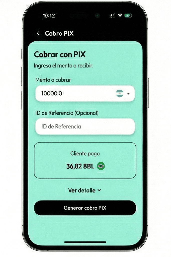 Filo - Ingreso de monto para cobrar con Pix